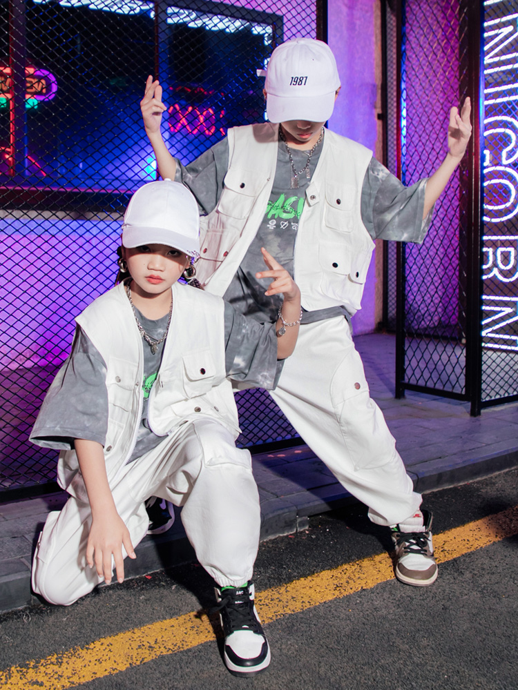 ダンス衣装 ダンス衣装 ストリートマルチベスト上下セット