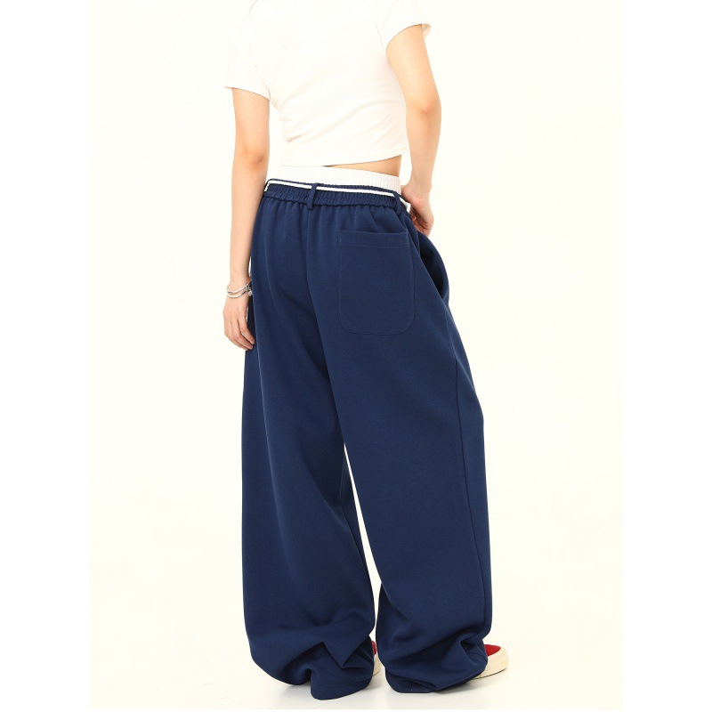 ダンス衣装 ゆったりワイドシルエット紐付きロングパンツ ヒップホップ