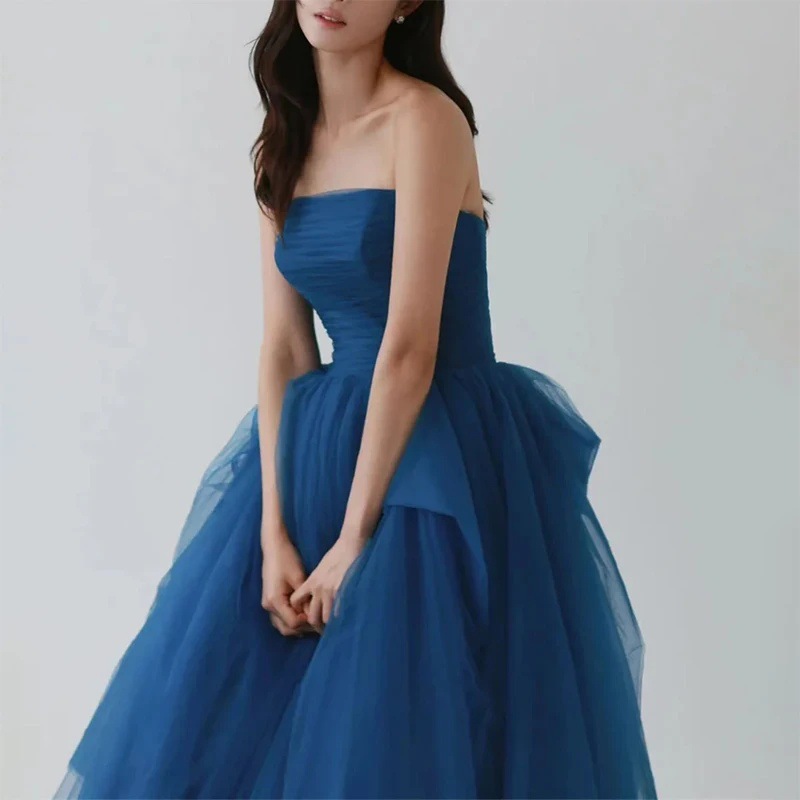 ダンス衣装 オフショルダーチュールボリューム舞踏会用ロングドレス