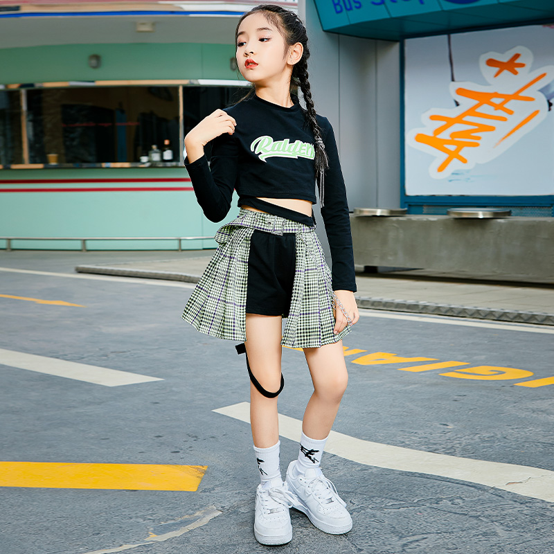 ダンス衣装 ダンス衣装 チェックスカートセット