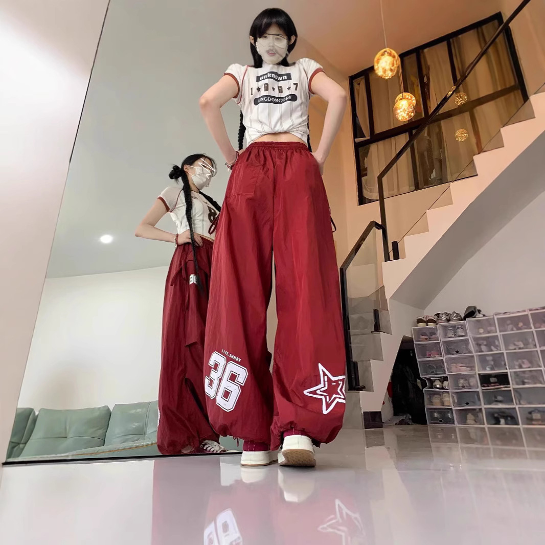 ダンス衣装 数字刺繍入りバスケ風イドパンツ