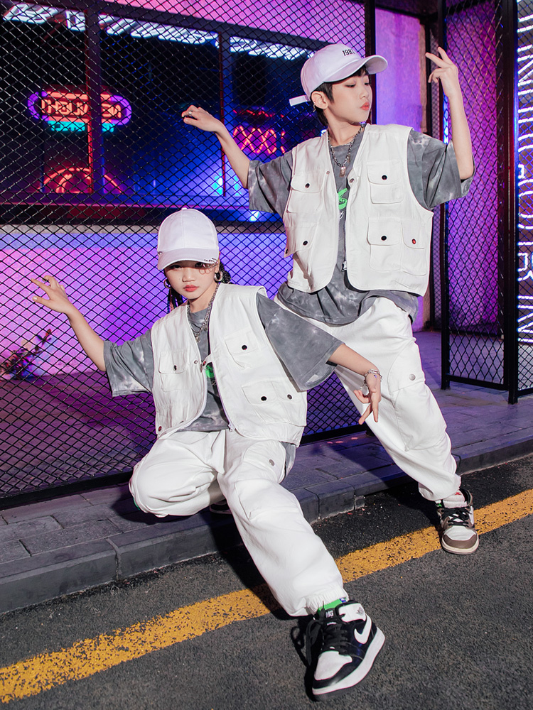 ダンス衣装 ダンス衣装 ストリートマルチベスト上下セット