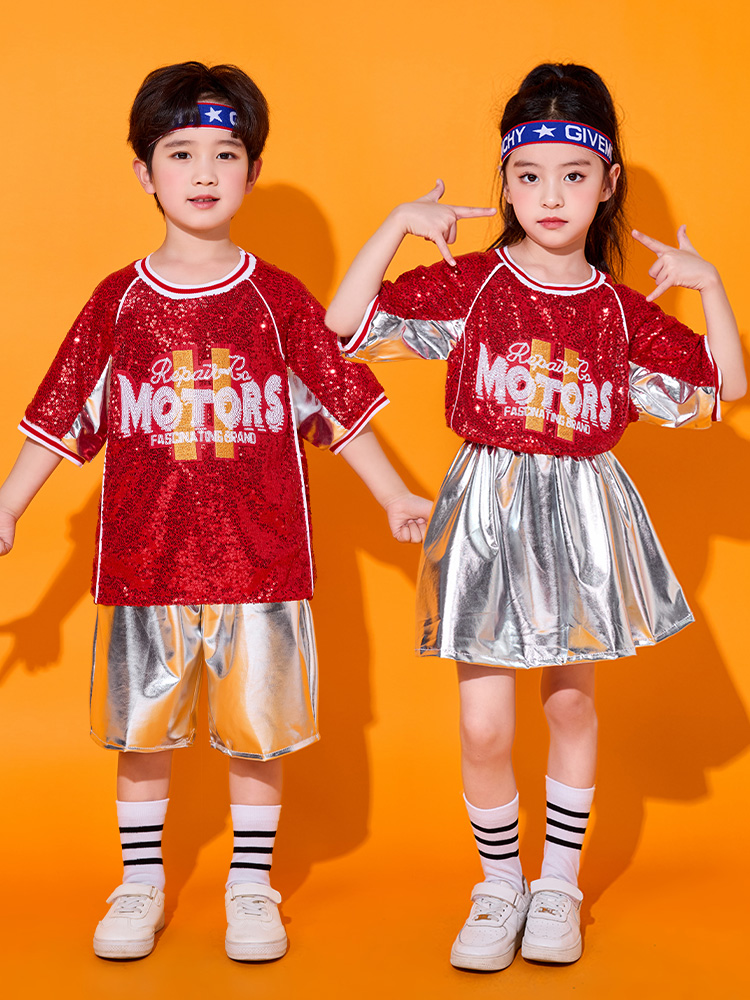 ダンス衣装 キラキラスポーツ風ダンス衣装セット