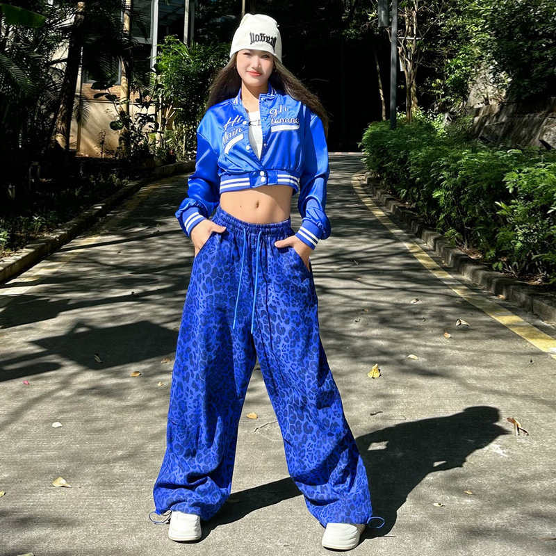 ダンス衣装 豹柄ワイドパンツストリート系ダンスボトムス　ヒップホップ