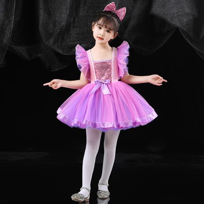 ダンス ドレス ふんわりチュチュバレエドレス