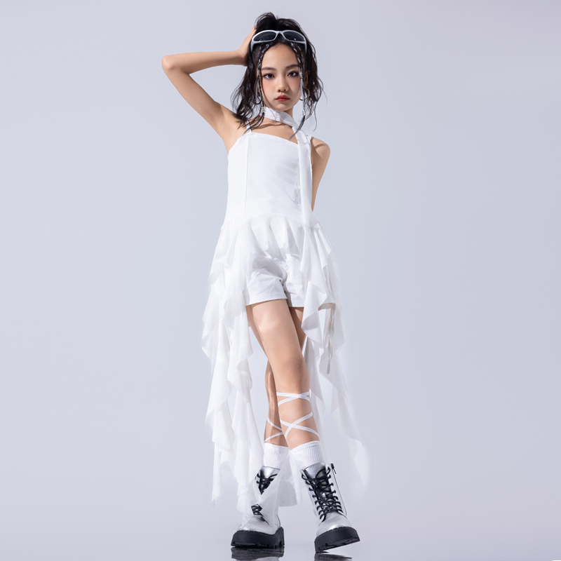 ダンス ドレス アシンメトリーバッスルショートドレス