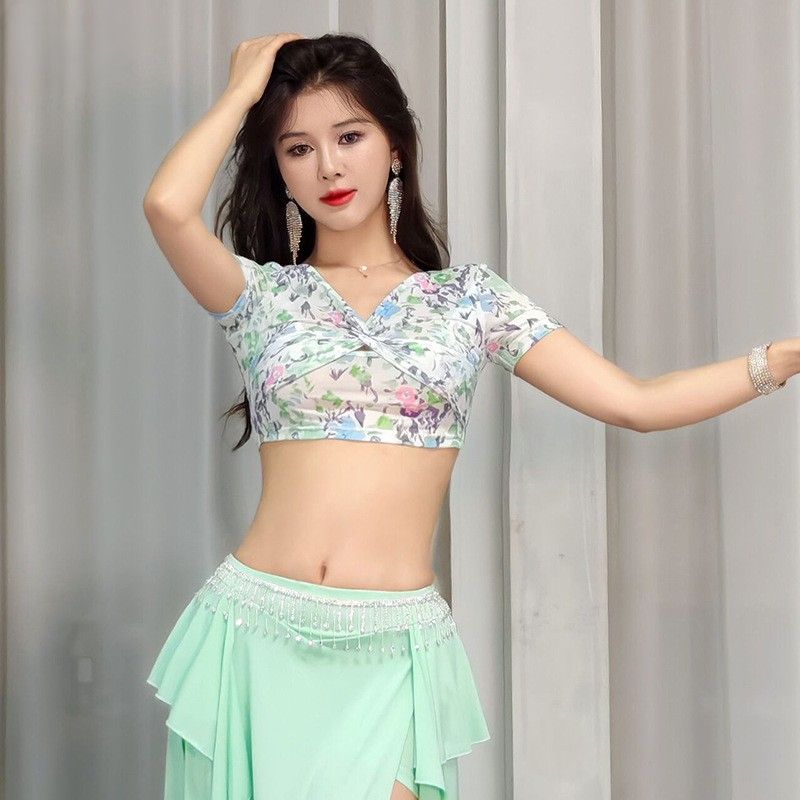 社交 ダンス ドレス 華やか花柄 社交ダンス練習着 ショート丈上着 M-XL
