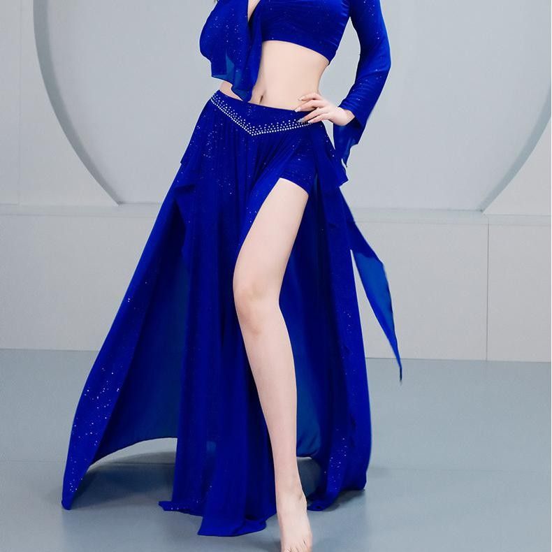 社交 ダンス ドレス ラテン社交ダンス 華麗な上下セット キラキラ装飾 M-XL