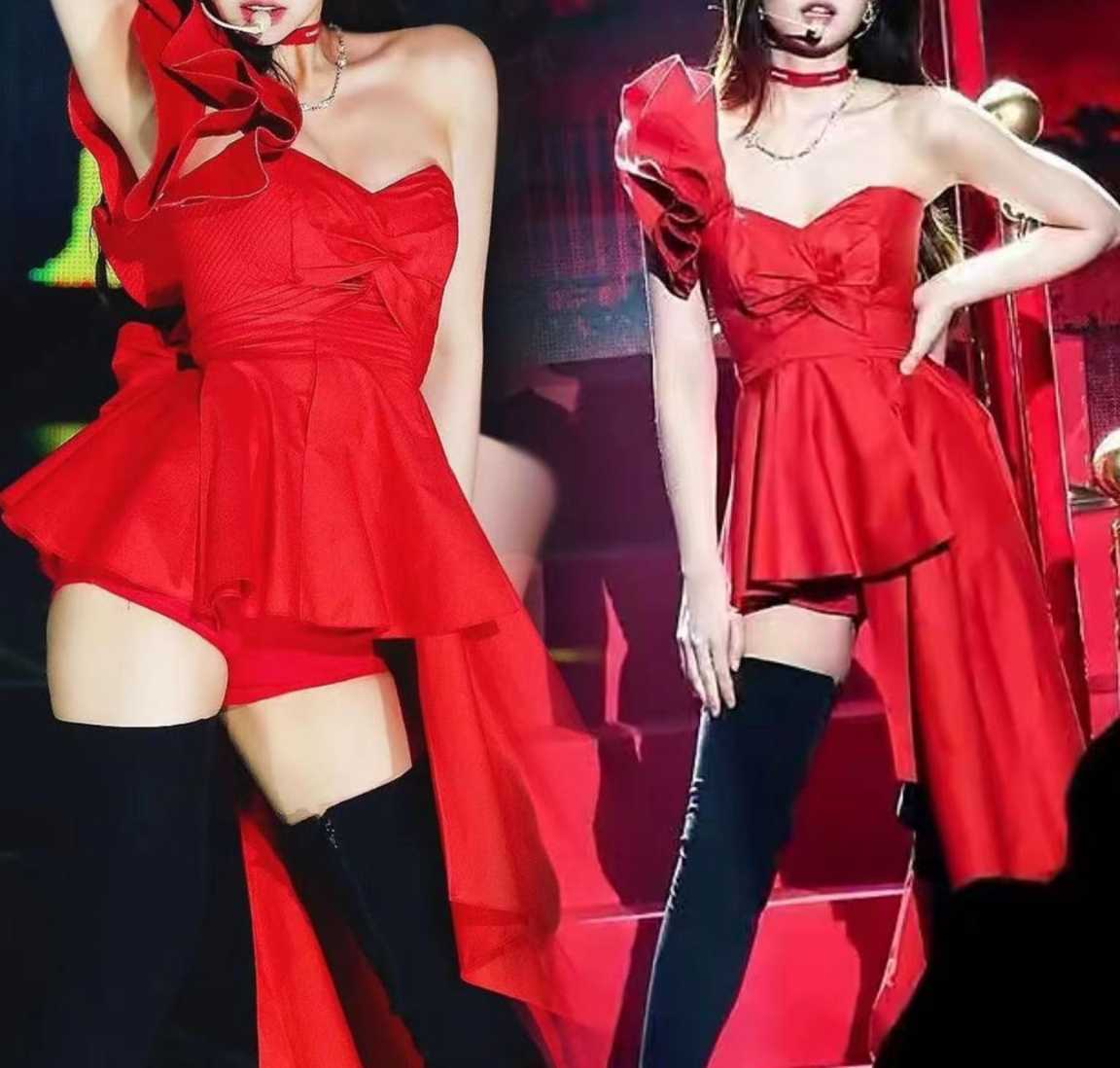 ダンス ドレス 優雅なフリルスカートダンスドレス