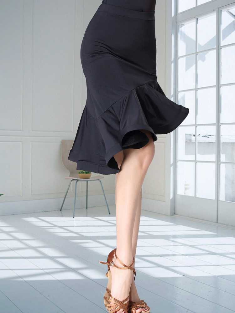 社交 ダンス ドレス アシンメトリー フリル スカート