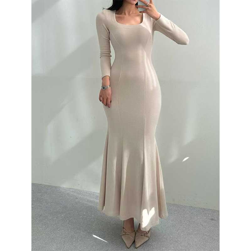 社交 ダンス ドレス スクエアネックマーメイドドレス