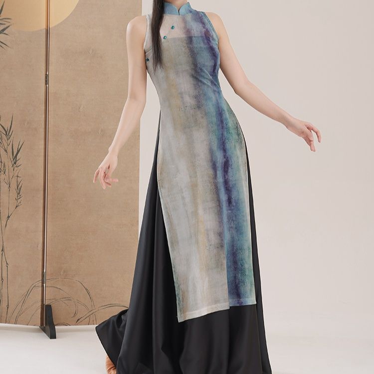 社交 ダンス ドレス 社交ダンス衣装 水墨風雅チャイナドレス