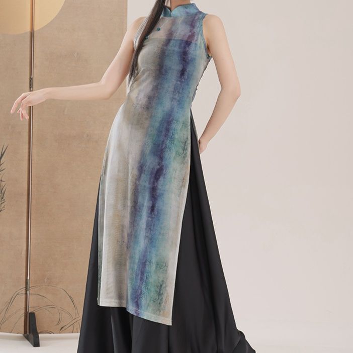 社交 ダンス ドレス 社交ダンス衣装 水墨風雅チャイナドレス