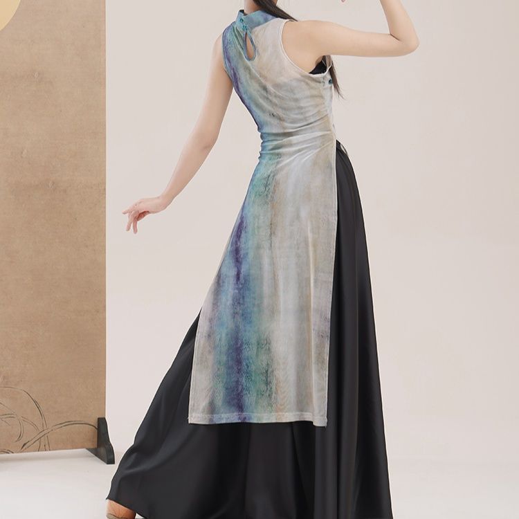 社交 ダンス ドレス 社交ダンス衣装 水墨風雅チャイナドレス