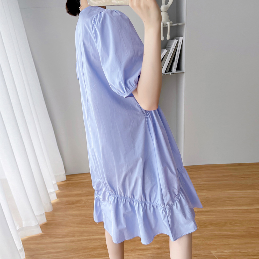 デート服 パステルカラー ティアード ワンピース
