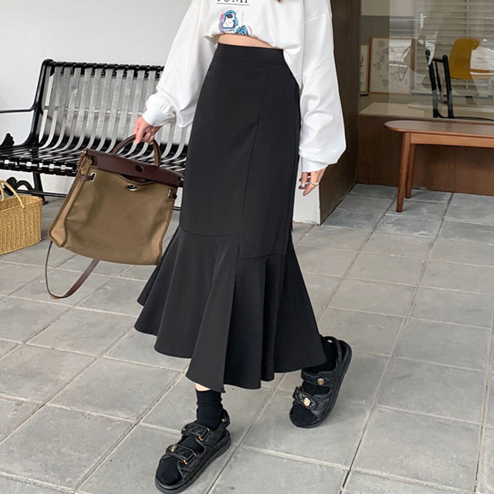 デート服 エレガント マーメイドスカート スリット入り