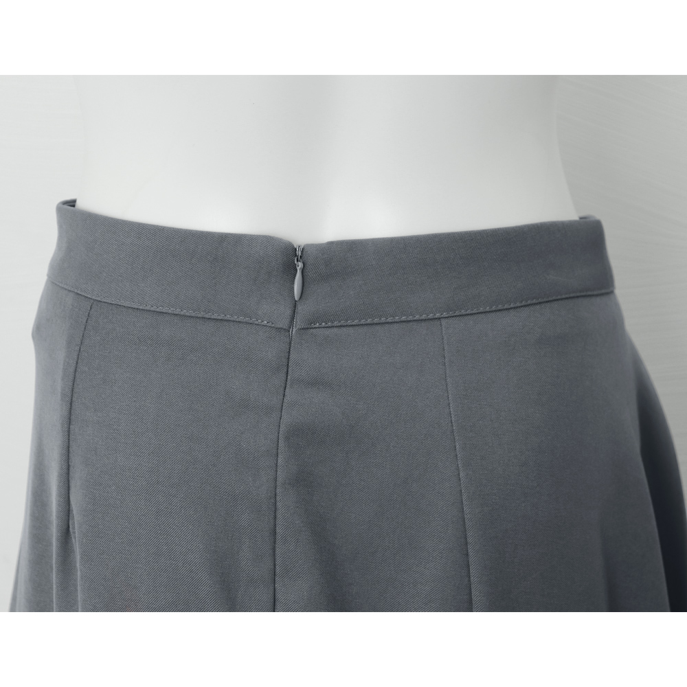 デート服 ハイウエスト変形ヘムスカート 韓国風膝下丈