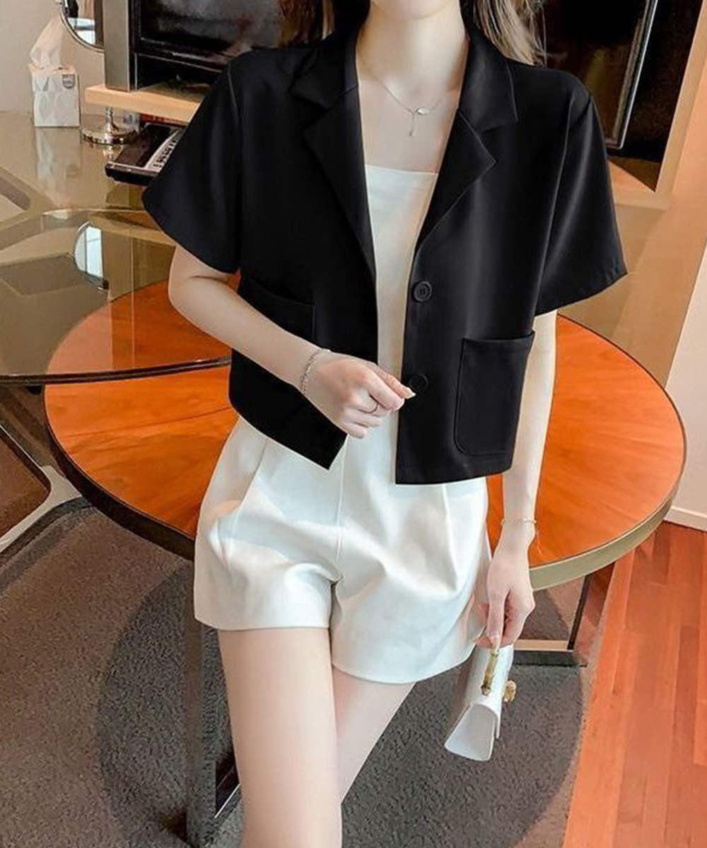 デート服 夏のデート用 半袖テーラードジャケット