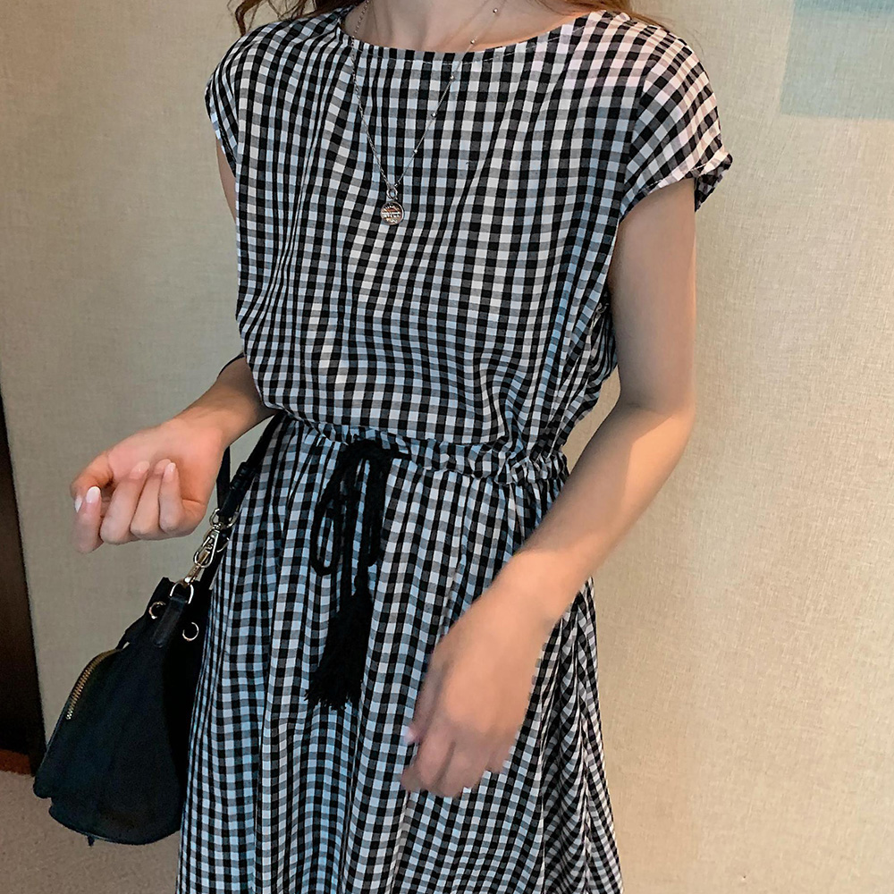 デート服 春夏 リネン風ロングワンピース ウエストシャーリング