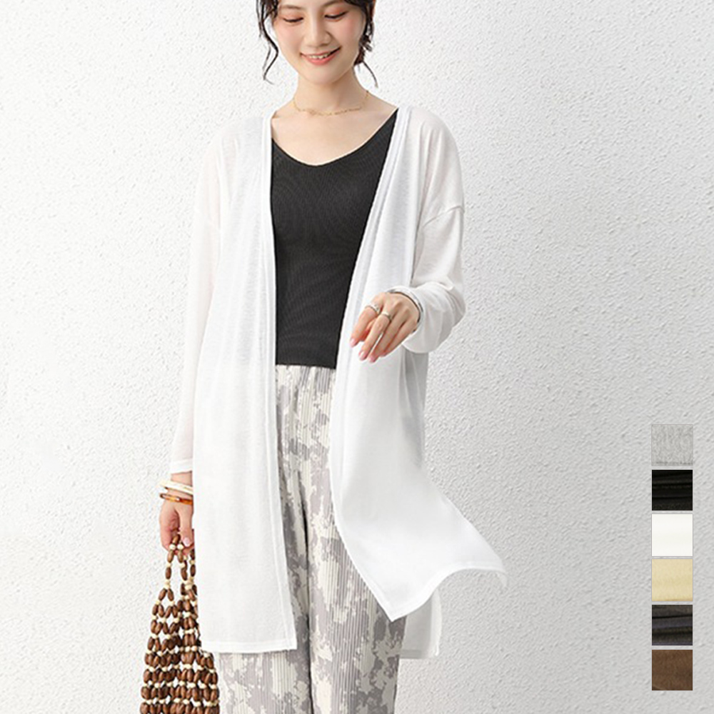 デート服 夏のデート用 薄手ロングカーディガン
