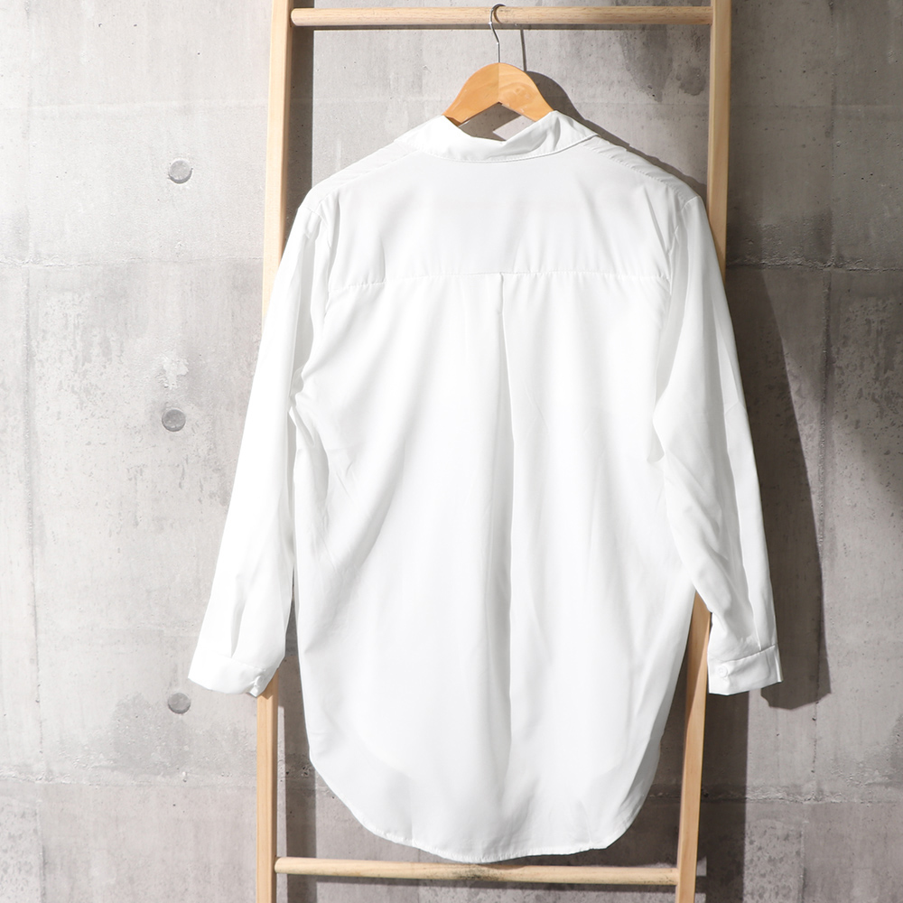 デート服 夏のデート向け スキッパーロングシャツ