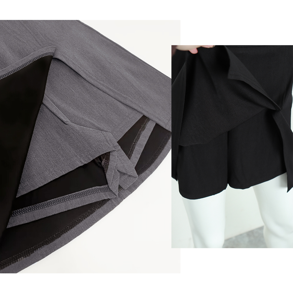 デート服 スリット入りミニスカート キュロット 韓国風