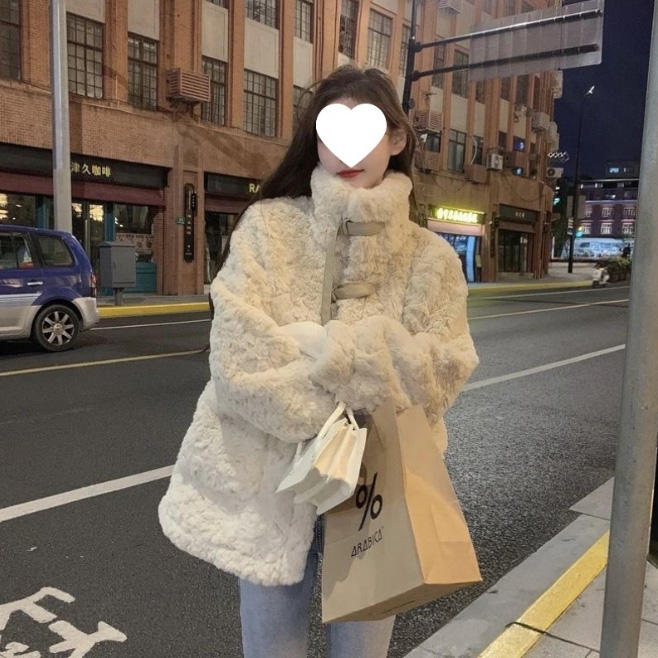 デート服 秋冬新作もこもこボアコート暖か襟付きポケット付き