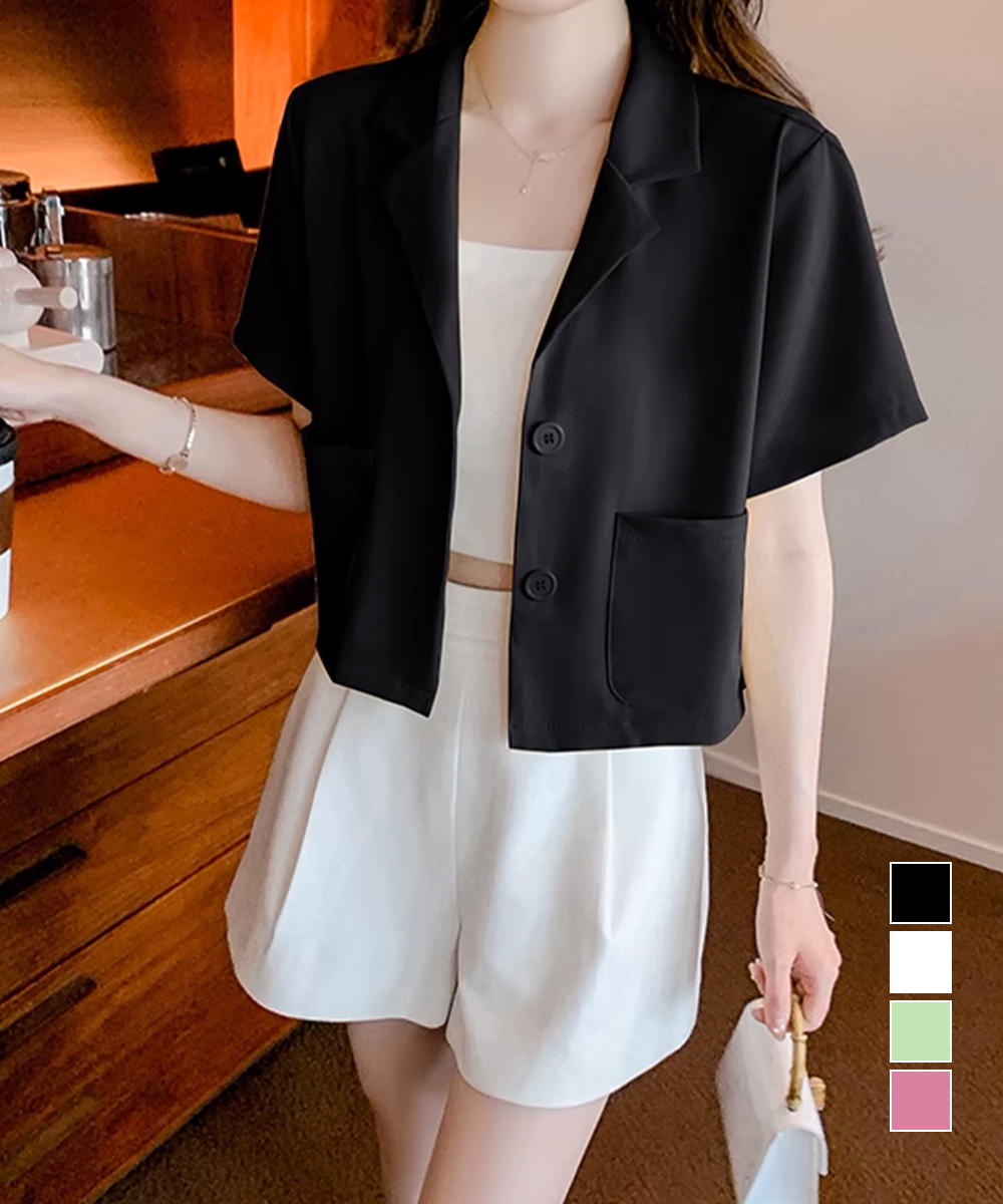 デート服 夏のデート用 半袖テーラードジャケット