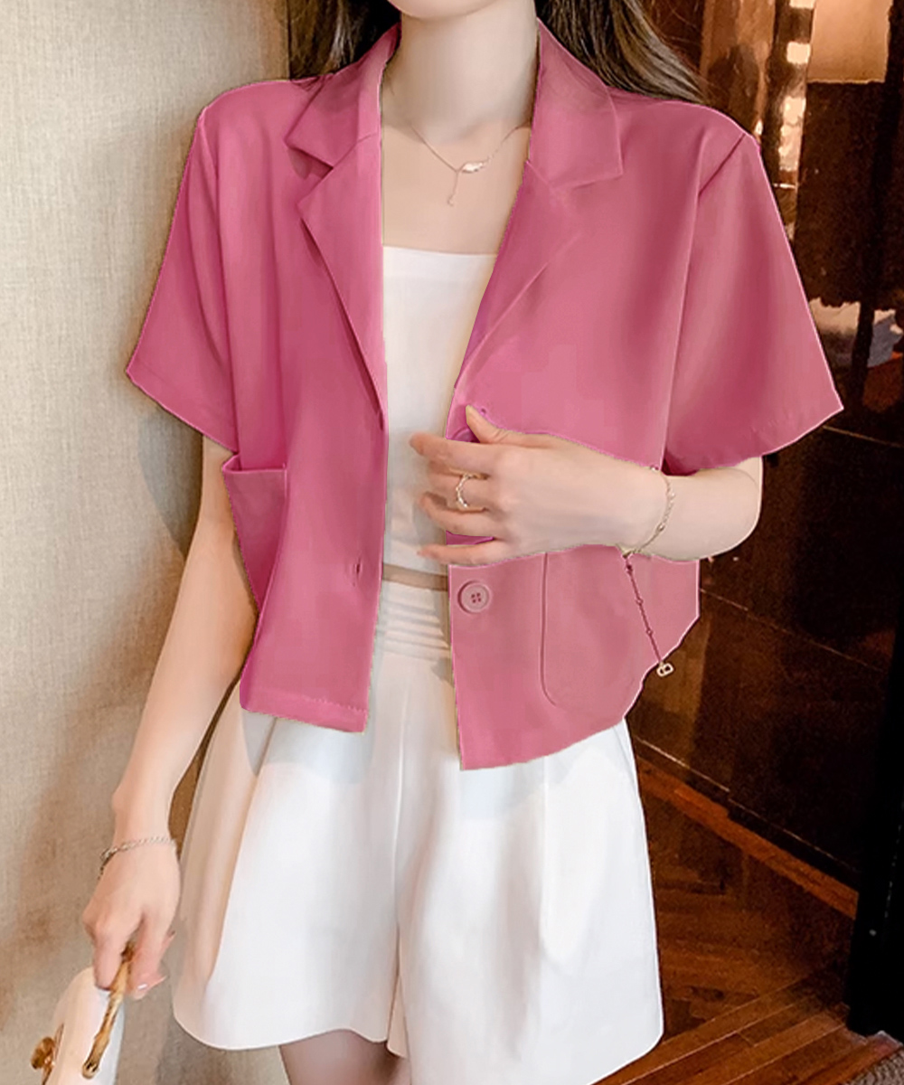 デート服 夏のデート用 半袖テーラードジャケット