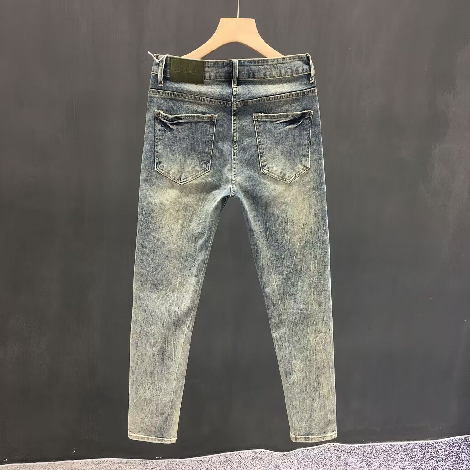 ダメージジーンズ ダメージ加工 ストレートデニムパンツ