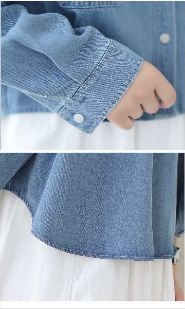 クロップド丈デニムシャツジャケット