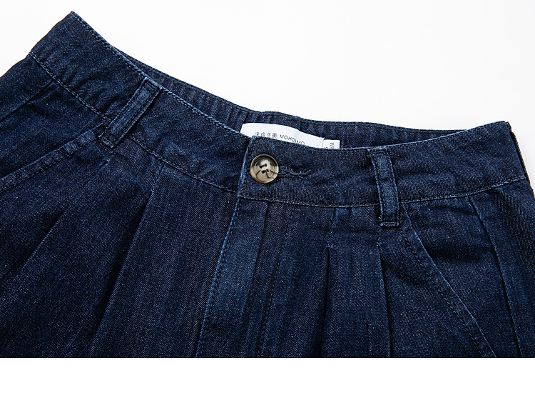 デニムセットアップ 洗練半袖デニムショートパンツセット