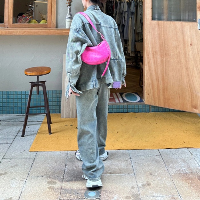 デニムセットアップ　ゆったりシルエット デニムセットアップ