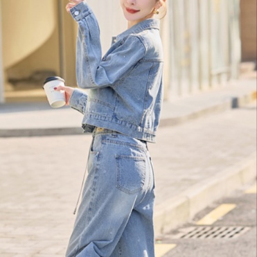 デニムセットアップ　ゆったりシルエット デニムセットアップ