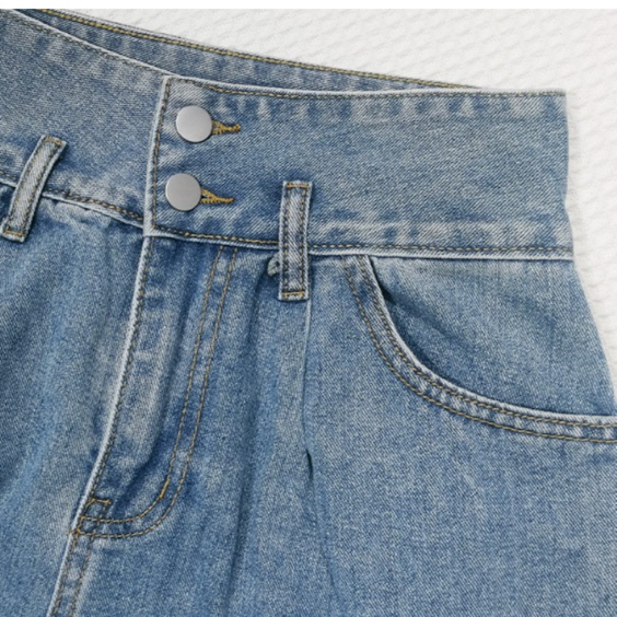 デニムセットアップ デニム素材 バスト切替 二点セット