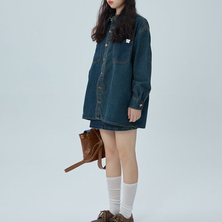 デニムセットアップ ゆったりシルエット デニムセットアップ