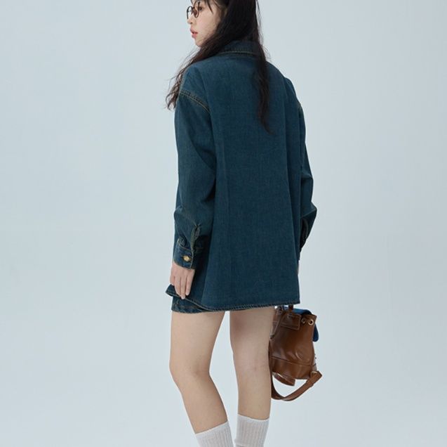 デニムセットアップ ゆったりシルエット デニムセットアップ