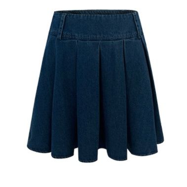 デニムセットアップ ねじりトップス プリーツスカート セットアップ