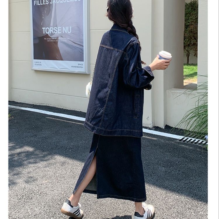 デニムセットアップ ゆったりシルエットデニムセットアップ