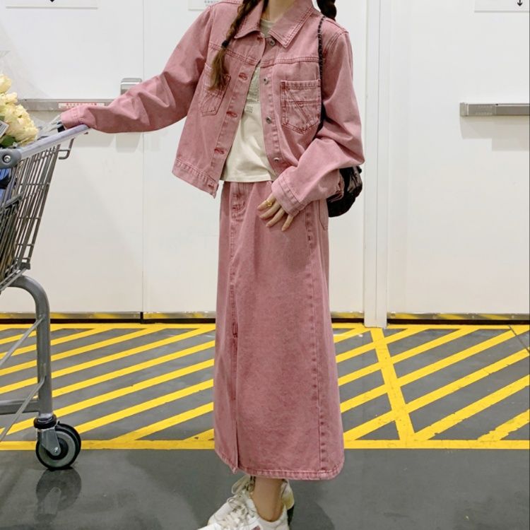 デニムセットアップ ゆったりシルエットデニムセットアップ
