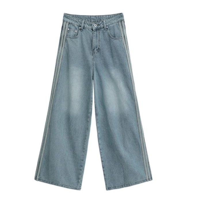 デニムセットアップ ゆったり半袖デニムセットアップ