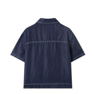 デニムセットアップ 上品フレアデニムセットアップ