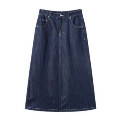 デニムセットアップ 上品フレアデニムセットアップ