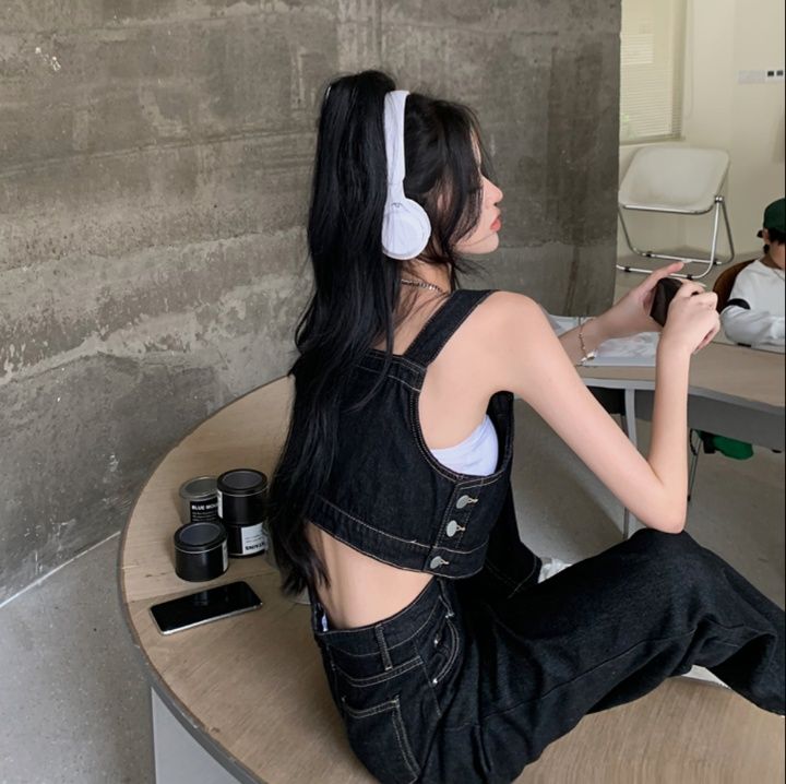デニムセットアップ ストリートビスチェデニムセット