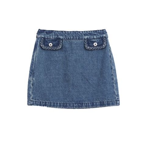 デニムセットアップ シンプル上質ジャケット＆スカート