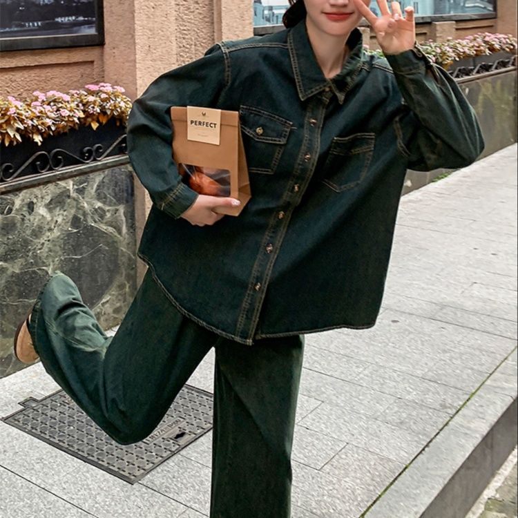 デニムセットアップ クラシカル生地感デニムセットアップ