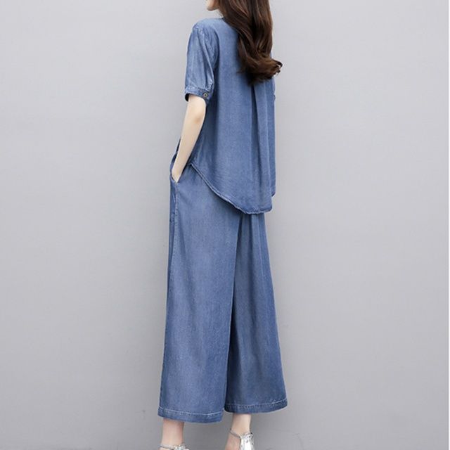 デニムセットアップ デニムセットアップ リラックスデニムマキシセットアップ