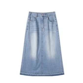 デニムセットアップ 半袖ゆったりデニムジャケット＆ロングスカート