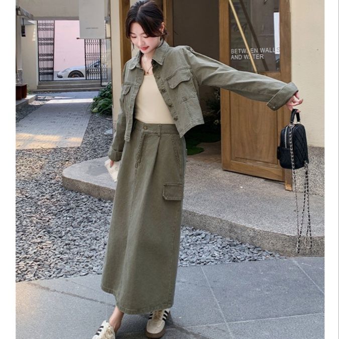 デニムセットアップ クラシカルミリタリーセットアップ