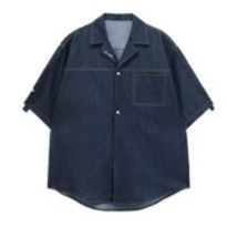デニムセットアップ 半袖リラックスデニムセットアップ